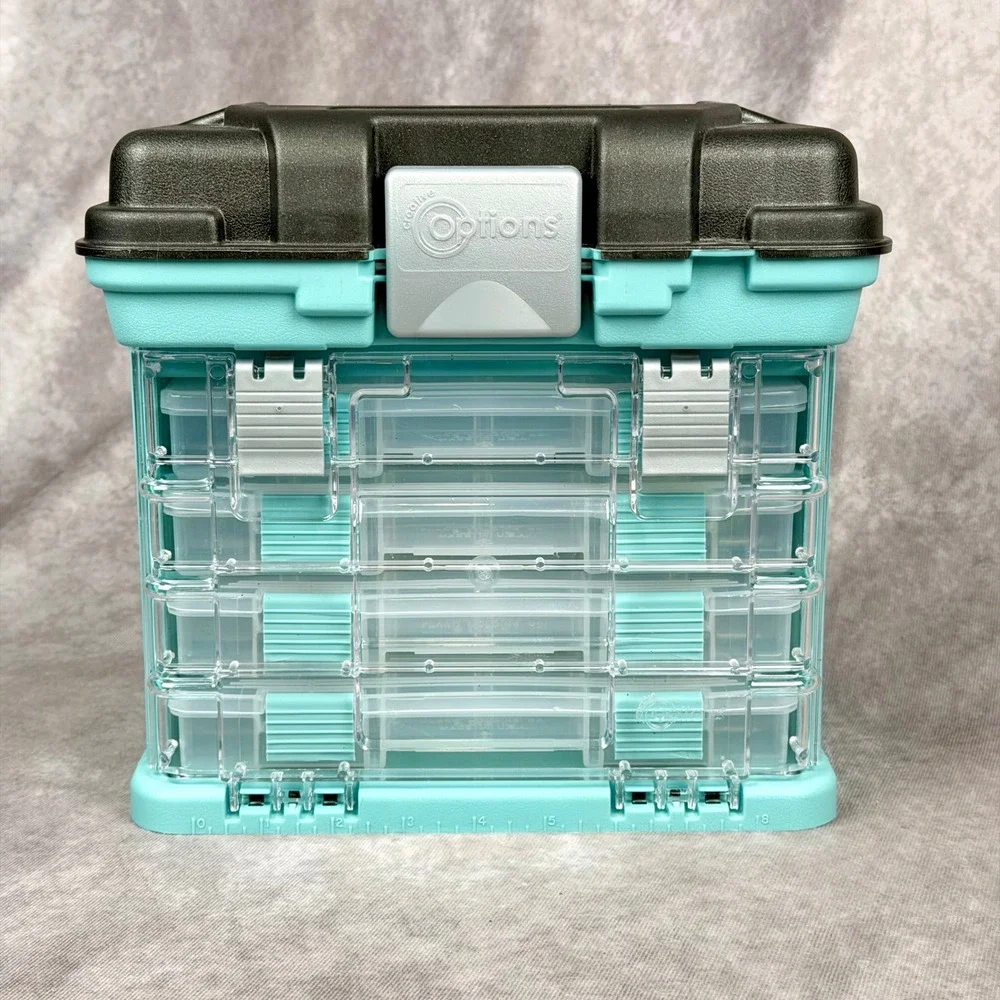 Creative Options Grab N Go Rack System Turquoise Craft Organizer Four Trays
